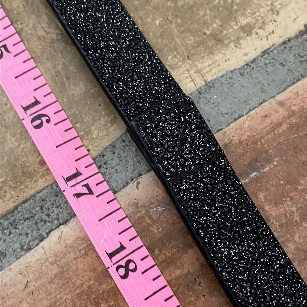 AllSaints Luna Sparkle Skinny Leather Black Western Belt Size Medium NWOT - Picture 7 of 16